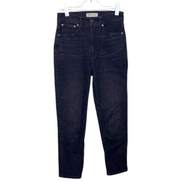 Madewell The Mom Jean Women’s Charcoal Black Denim Pants Size 25 - Picture 1 of 12